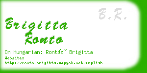 brigitta ronto business card